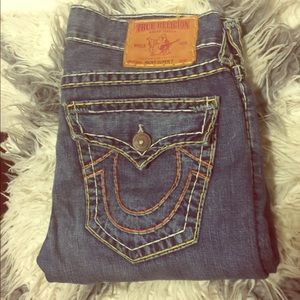 True religion men blue jeans.